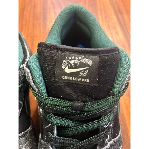 Nike Men's Black & Green SB Dunk Low There Skateboard Sneakers Size 8.5 NWOT - Picture 7 of 14